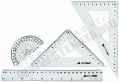 Set de rilge BUROMAX Set de rigle pentru desen liniar - 25cm